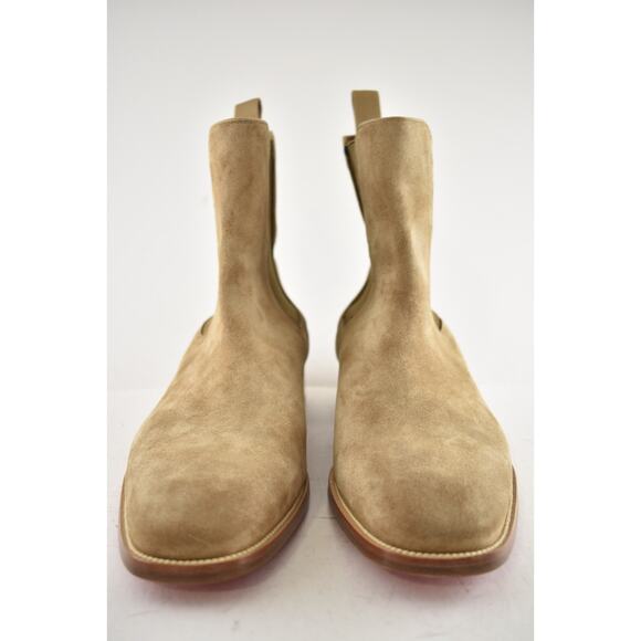 Christian Louboutin Mens Samson Flat Kraft Beige Suede Chelsea Ankle Boot 42 9 - Picture 5 of 11